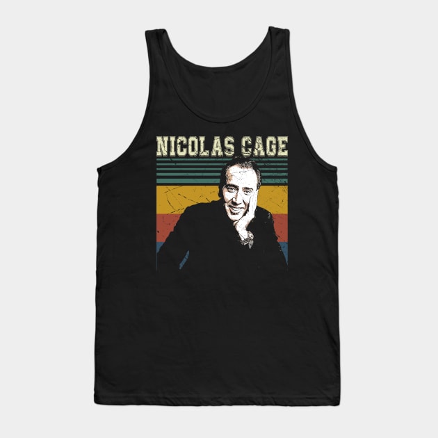 Adaptation Of Talent Nicolas Cage's Impactful Screen Presence Tank Top by Silly Picture